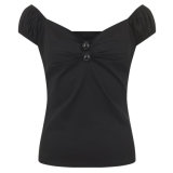 Latest Black Red 100%Cotton Top Quality Sexy Shirt for Ladies