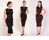 Women Sexy Sequins Butterfly Lace Bodycon Evening Party Mother of The Bride Dress Special Occasion