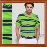 Striped Turndown Collar Polo T-Shirt