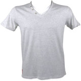 New Style Men's Plain 100% Cotton 50% Cotton 25% Polyester 25% Rayon T-Shirt