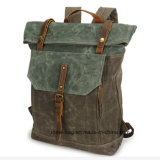 New Arrival Vintage Washed Canvas Leather Backpack, Soft Large Capacity Leather Canvas Hiking Backpack Wholesale