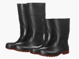 PVC Anti-Slip Knee-High Rain Boots Male Safety Steel Head Anti Stabbed Rainboots Wateproof Water Shoes Men