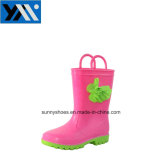 Hotsale New Design Cute PVC Rain Boots with Flower