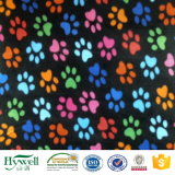 China Suppliers Polyester Paw Printed Fleece Fabric Textiles