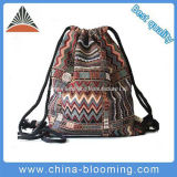 Women Fashion Cotton Canvas Ethnic Gymsack Drawstring Bag