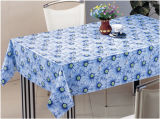 PVC Material Printed Design Transparent Tablecloth (TJ0054) Factory Wholesale