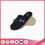 Glued EVA Sole Lady Slipper with Butterfly Embroidery