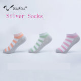 Anti-Bacterial and Anti-Odour Ankle Cotton Socks with Silver Fiber for Women