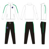 White Color with Green Strips Track Suit for Women Clothes