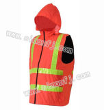Nylon/PU Safety Reflective Padding Vest (SM5002)