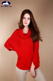 Cashmere Loose Neck Ribbed Poncho-Cashmere Sweater-Sweater