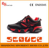 PU Leather Rubber Soft Sole Sport Safety Shoes for Athletic Work Man RS328