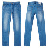 New Design Men's Loose Cotton Blue Denim Jean Pant