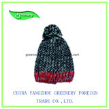 Promotional Grey and Red Winter Knit Hat