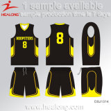 Healong Customized Design Sportswear Sublimation Reversible Basketball Jersey