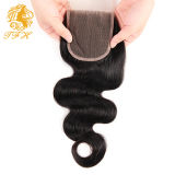 Brazilian Body Wave Lace Closure 4X4 Inch Free Part Closure with Baby Hair Remy Human Hair
