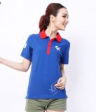 Fashion Women's Lady's Polo T Shirts with Custom Embroidery Logo