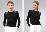 2015 Autumn Winter High-End Ladies Round Collar Long Sleeve Sweater Inner Wear with Strass