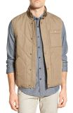 Men Stand Collar Diamond Quilted Padding Vest