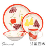 16PCS Fruit Design Lovely Handpainted Ceramic Dinner Set