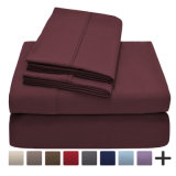 OEM Factory China Wholesale Solid Microfiber Polyester Bedding Sheet Set