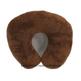 Brown U-Shape Stuffed Plush Neck Cushion