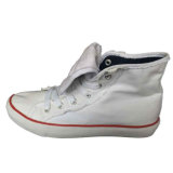Comfortable Casual Flat Sole Plain White Canvas Shoes for Wholesale