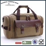 Vintage Leisure Men Leather Canvas Duffle Travel Bag Sh-17080101