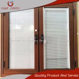 65 Series Wood Looking Aluminum Shutter Window with Double Glass