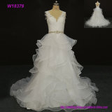 W18379 New Fashion Ladies Lace Fluffy Wedding Dresses Women Sequins Formal Bridal Gown