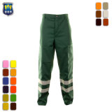 High Quality Reflective Stripe Cotton Work Pants with Knee Pad