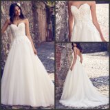 A-Line Bridal Gowns Lace Appliqued Bodice Wedding Dresses Z2005