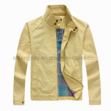 Yellow 100% Cotton Men's Casual Jacket with Highneck (GT01293)