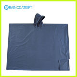 Customized Waterproof Black PE Rain Poncho Capes Rpe-082