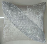 Hand-Made Decorative Cushion Hand-Sewing Diamond-Tape Pillow (XPL-22)