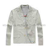 Gray Outdoor Linen Cotton Men's Casual Blazer Jacket (7072)