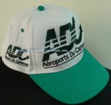White&Green Baseball Caps with Embroidery Logo (V12003)