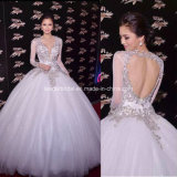 V-Neck Backless Ball Gowns Beads Sexy New Wedding Dresses Z8003