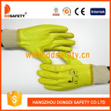 Ddsafety 2017 Cotton Gloves Yellow Nitrile Fully Coated