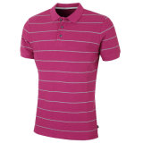 Men Golf Staten Striped High Quality Cotton Polo Shirt with Custom Logo
