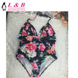 New Fashion Design Flower Patterned Bikini Swimwear Siamesed Swimsute
