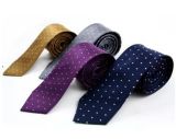 New Design Stylish DOT Silk Woven Necktie-01