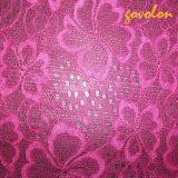Cotton Embroidery Lace Fabric with Mesh