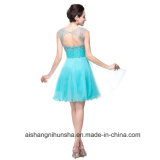 A-Line Beaded Straps Sexy Short Homecoming Dresses Party Prom Dress
