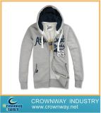 Men's Fashion Knitted Combed Cotton Hoodie with Long Zip