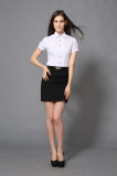 New Design Women's Cotton White Formal Shirt of Short Sleeve --Md1a8500