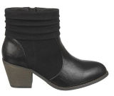 Wear with Skinny Jeans Ladies Black Faux Leather Boots