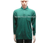 Long Sleeve Dark Green Polo T-Shirt for Male