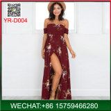 Woman Fashion off-Shoulder Beach Dress for Holiday