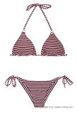 Hot Selling Customize Swimwear Cheeky Sporty Panty Stripe String Bikini